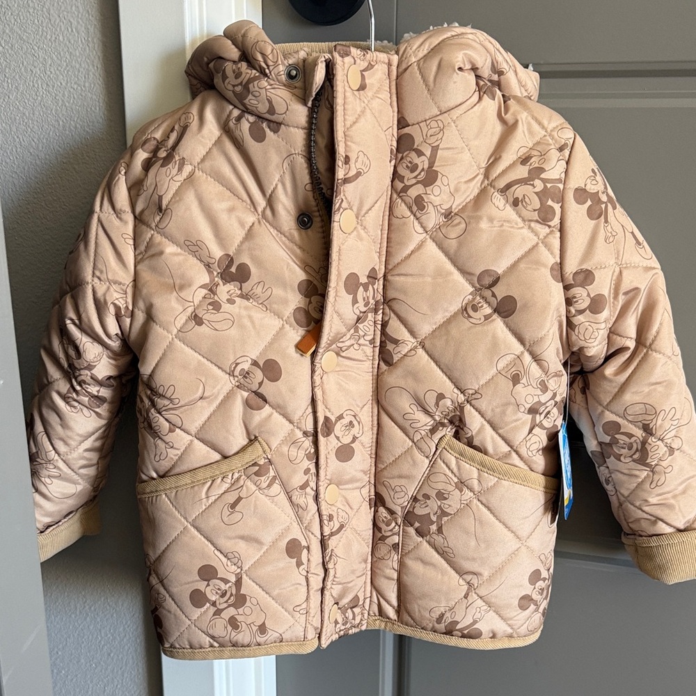 Kids Quilted Jacket with Cartoon Print